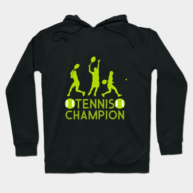 Tennis champion Hoodie by cypryanus